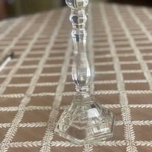 (1) Tiffany & Co Crystal Hampton Candlestick 9”
